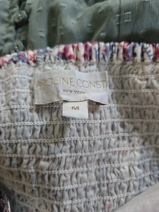 Caroline Constas Pink and Blue Floral Tiered Maxi Dress - Picture 3 of 3